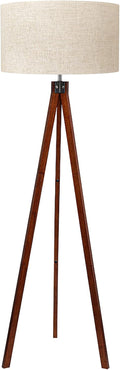 LEPOWER Mid-Century Tripod Floor Lamp, Brown