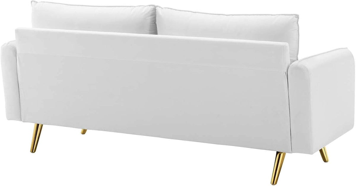 White performance velvet loveseat dimensions diagram