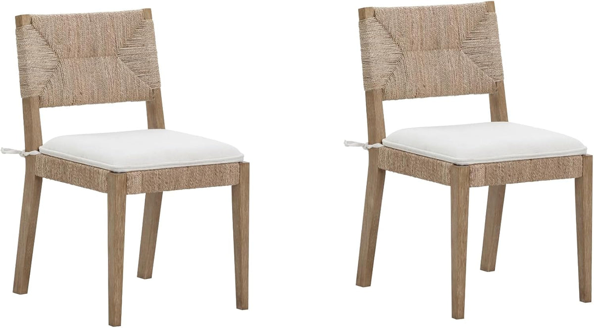 Nathan James Beacon dining chair back view showing wood frame