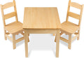 Solid wood kids table and chairs set
