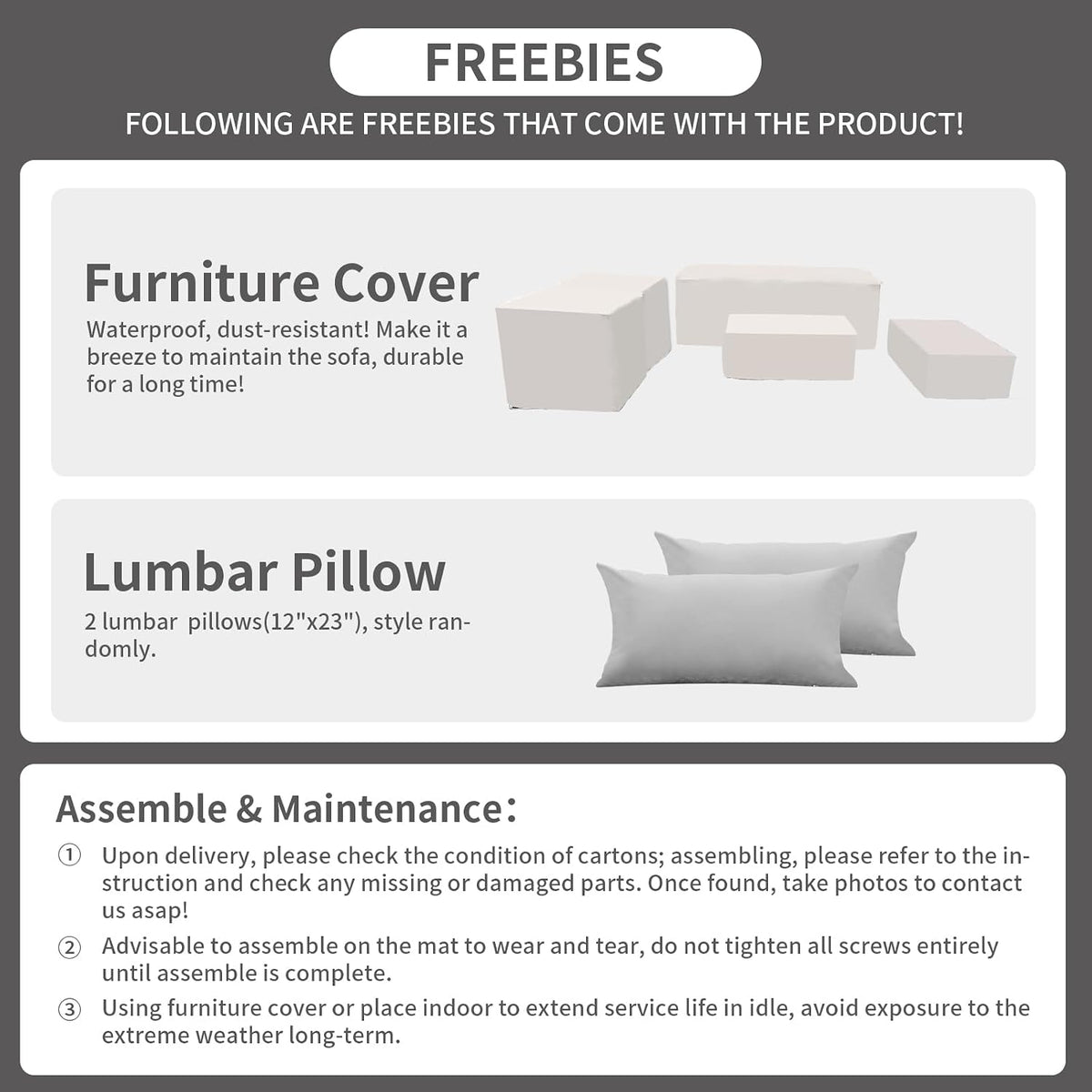 Black wicker outdoor sectional set cushion cover detail with zipper