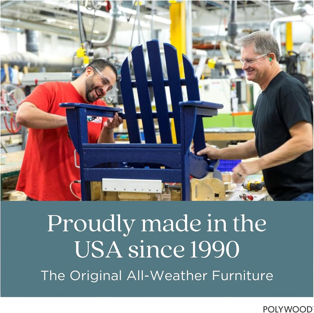 Black HDPE outdoor chaise lounge shown on a patio deck