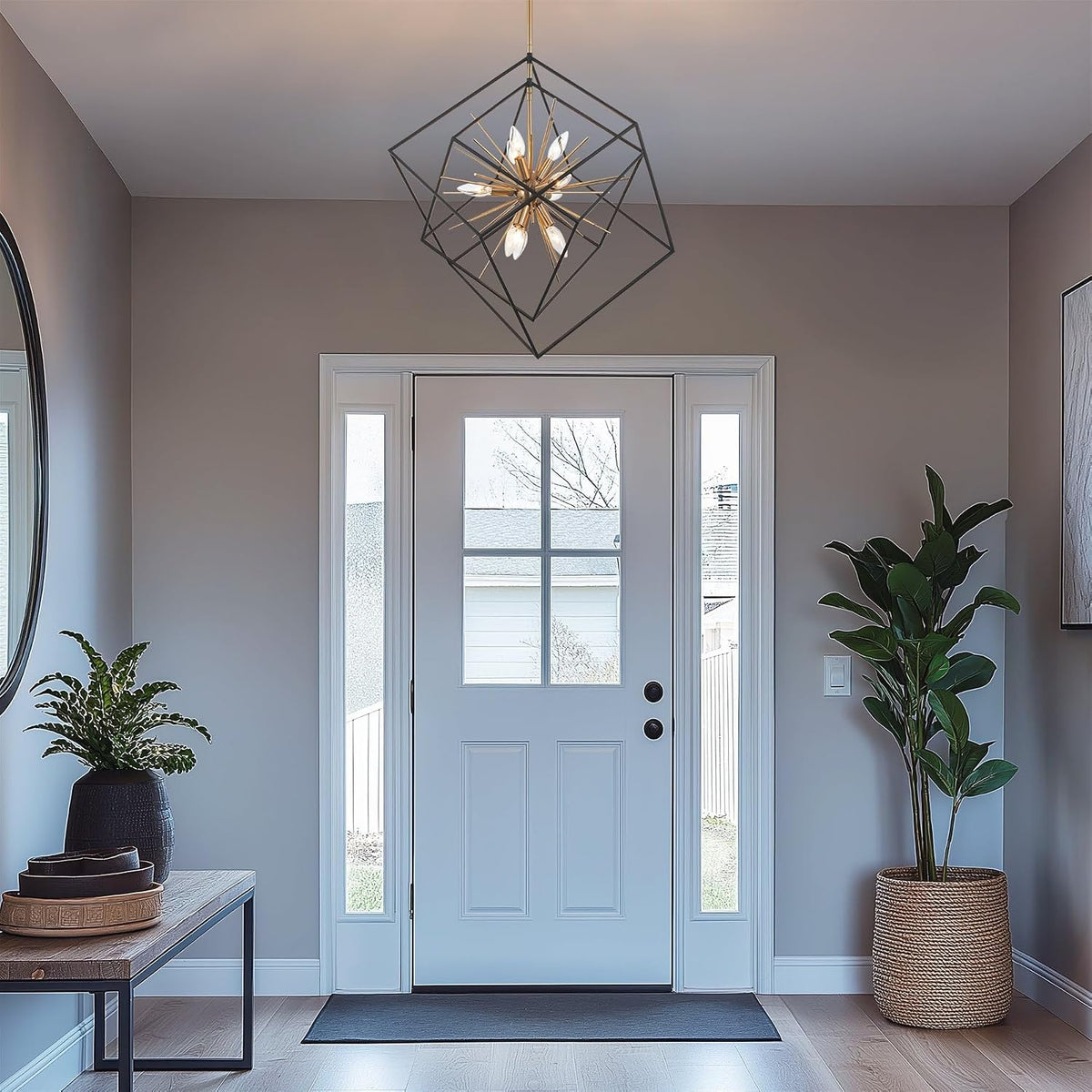 Kira Home chandelier top view showing two-tier construction