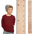 Headwaters Studio natural wood growth chart, schoolhouse style, mounted on wall