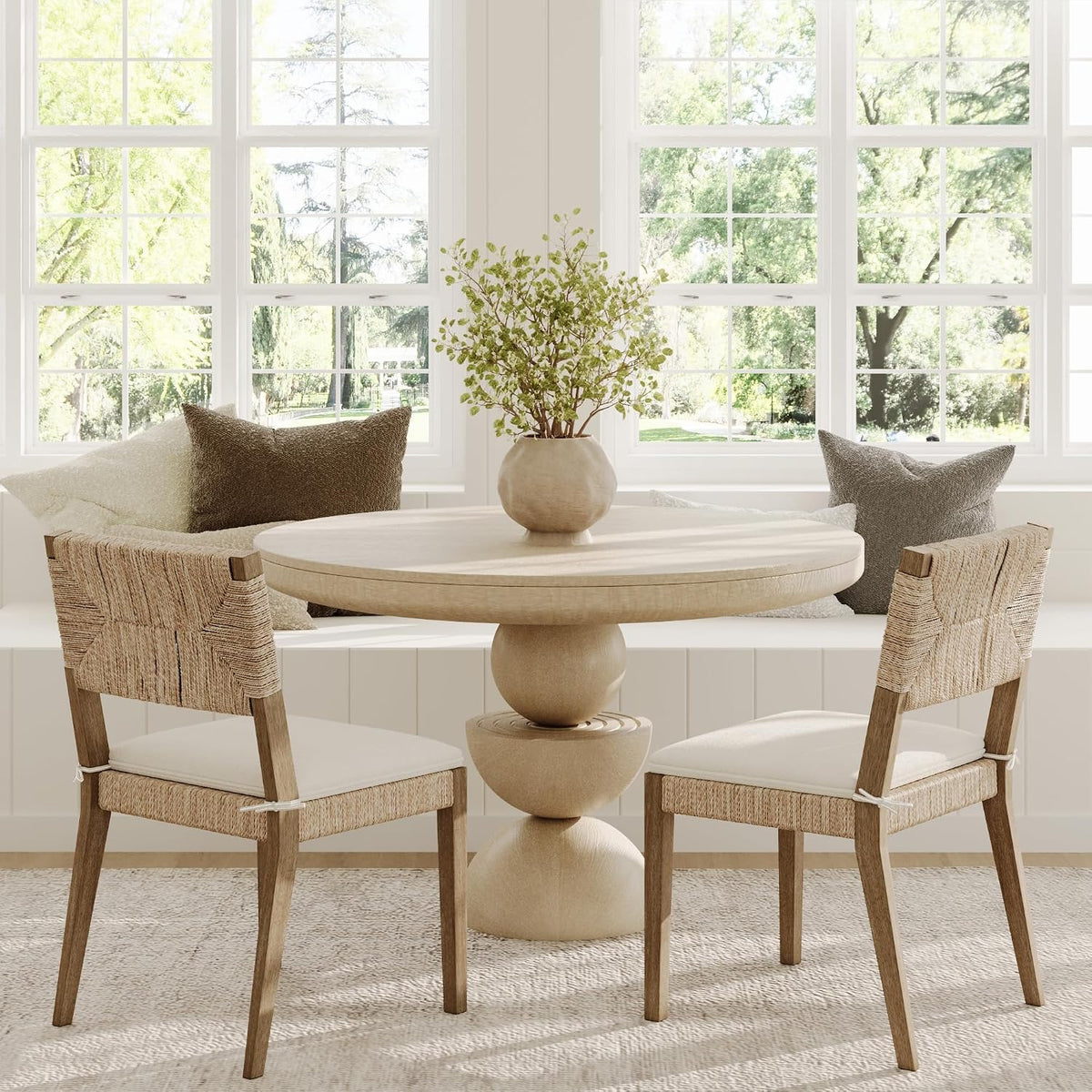 Nathan James Beacon dining chairs styled around a dining table