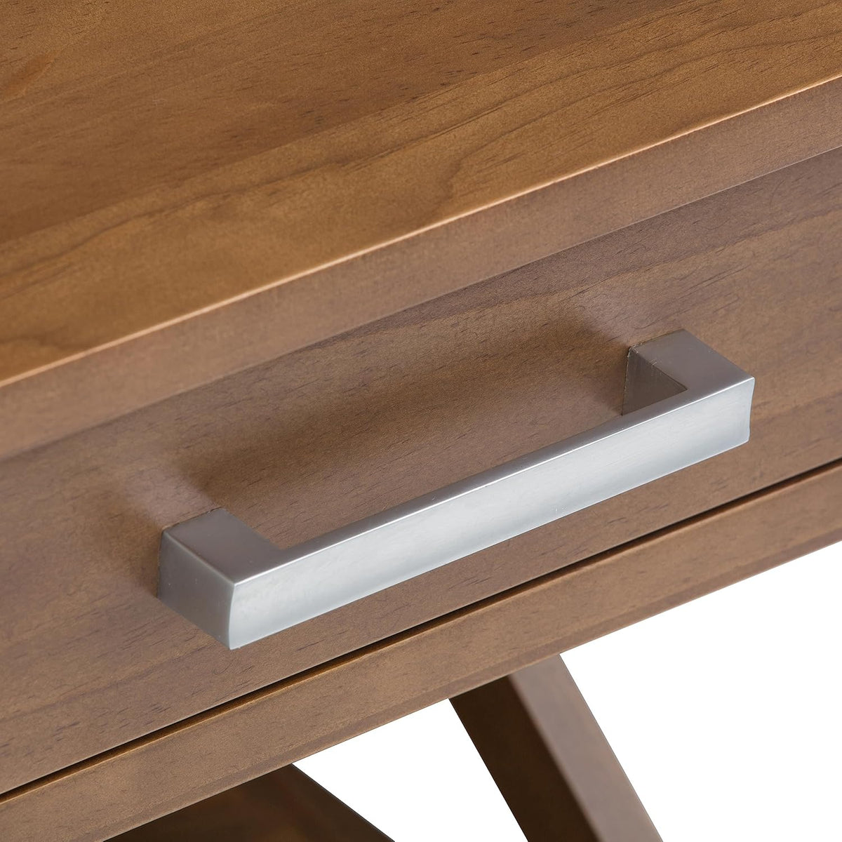X-design solid wood end table dimensions diagram