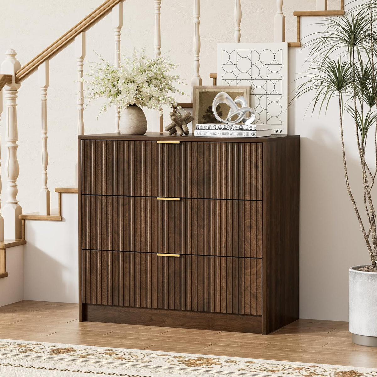Furniway dresser open drawer showing interior storage space