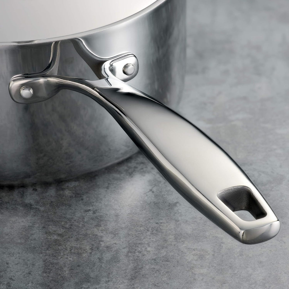 Tramontina cookware set on stovetop in use